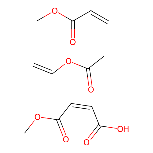 ethenyl acetate;(Z)-4-methoxy-4-oxobut-2-enoic acid;methyl prop-2-enoate structure