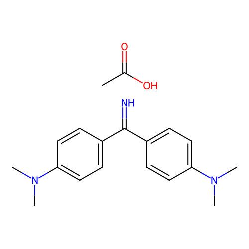 Benzenamine, 4,4'-carbonimidoylbis(N,N-dimethyl-, monoacetate structure