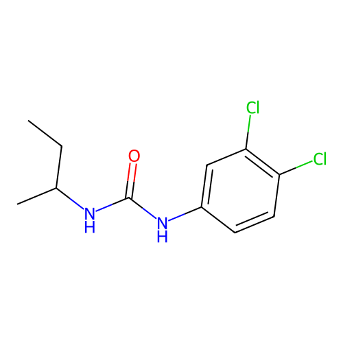 N-(sec-butyl)-N'-(3,4-dichlorophenyl)urea structure