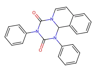 1,3-diphenyl-11bH-[1,3,5]triazino[2,1-a]isoquinoline-2,4-dione structure