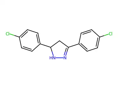 1H-Pyrazole, 3,5-bis(4-chlorophenyl)-4,5-dihydro- structure