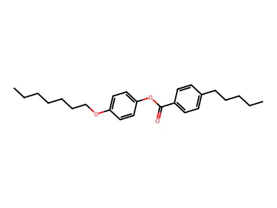 Benzoic acid, 4-pentyl-, 4-(heptyloxy)phenyl ester structure