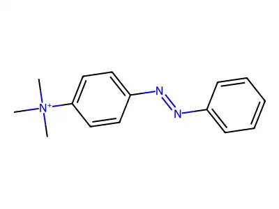 Trimethyl-(4-phenyldiazenylphenyl)azanium structure