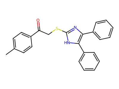 2-[(4,5-diphenyl-1H-imidazol-2-yl)sulfanyl]-1-(4-methylphenyl)ethanone structure