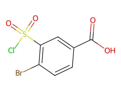 4-Bromo-3-(chlorosulfonyl)benzoic acid structure