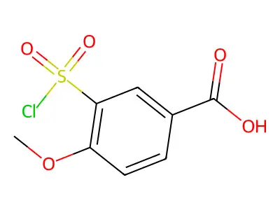 3-(Chlorosulfonyl)-4-methoxybenzoic acid structure
