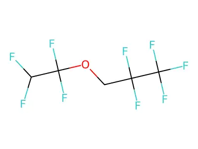 Perfluoroethyl 2H-perfluoroethyl ether structure