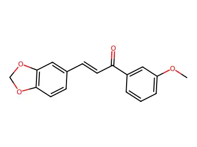3-(1,3-Benzodioxol-5-yl)-1-(3-methoxyphenyl)prop-2-en-1-one structure