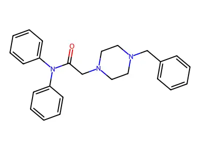 N,N-Diphenyl-2-(4-benzylpiperazinyl)ethanamide structure