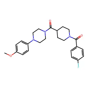 [1-(4-Fluorobenzoyl)piperidin-4-yl]-[4-(4-methoxyphenyl)piperazin-1-yl]methanone structure