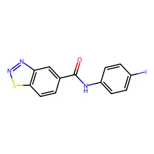 N-(4-iodophenyl)-1,2,3-benzothiadiazole-5-carboxamide structure