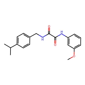 N'-(3-methoxyphenyl)-N-[(4-propan-2-ylphenyl)methyl]oxamide structure