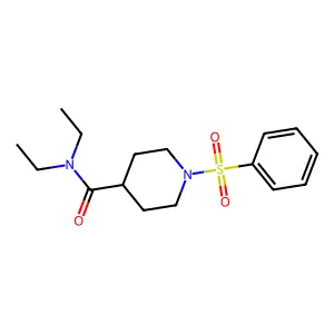 1-(benzenesulfonyl)-N,N-diethylpiperidine-4-carboxamide structure