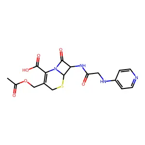 3-(acetyloxymethyl)-8-oxo-7-[[2-(pyridin-4-ylamino)acetyl]amino]-5-thia-1-azabicyclo[4.2.0]oct-2-ene-2-carboxylic acid structure
