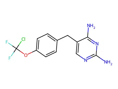 Pyrimidine, 5-(p-(chlorodifluoromethoxy)benzyl)-2,4-diamino- structure