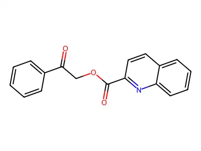 2-Oxo-2-phenylethyl quinoline-2-carboxylate structure