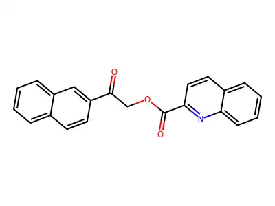 2-(Naphthalen-2-yl)-2-oxoethyl quinoline-2-carboxylate structure