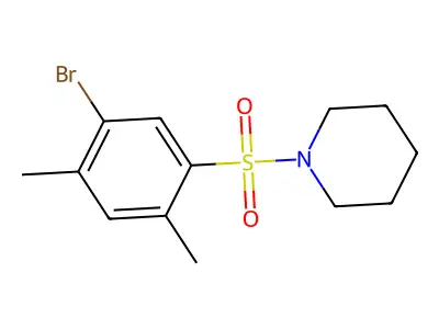 1-(5-Bromo-2,4-dimethylphenyl)sulfonylpiperidine structure