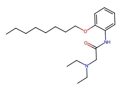 Acetamide, 2-(diethylamino)-N-(2-(octyloxy)phenyl)- structure