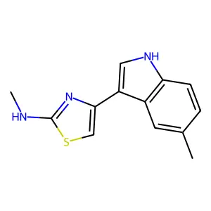 N-methyl-4-(5-methyl-1H-indol-3-yl)-1,3-thiazol-2-amine structure