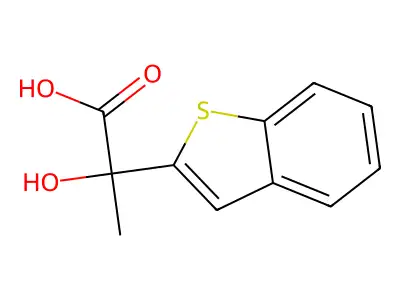 2-(1-Benzothien-2-yl)-2-hydroxypropanoic acid structure