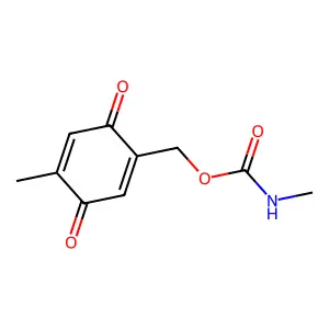 2-Methyl-5-((((methylamino)carbonyl)oxy)methyl)-2,5-cyclohexadiene-1,4-dione structure