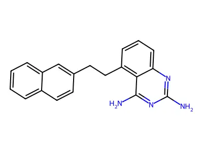 2,4-Diamino-5-[2-[2-naphthyl]ethyl]quinazoline structure
