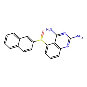 2,4-Quinazolinediamine, 5-(2-naphthalenylsulfinyl)- structure