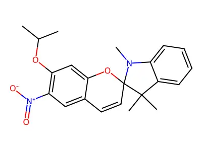 1',3',3'-Trimethyl-6-nitro-7-propan-2-yloxyspiro[chromene-2,2'-indole] structure