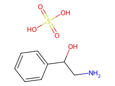 Benzenemethanol, alpha-(aminomethyl)-, sulfate (salt) structure