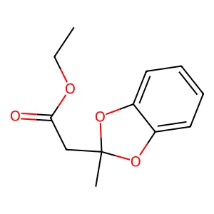 Ethyl 2-methyl-1,3-benzodioxole-2-ethanoate structure