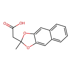 Naphtho(2,3-d)-1,3-dioxole-2-acetic acid, 2-methyl- structure