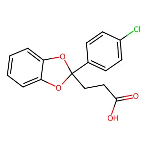 1,3-Benzodioxole-2-propionic acid, 2-(p-chlorophenyl)- structure