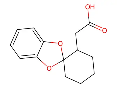 Spiro(cyclohexane-1,2'-benzodioxole)-2-acetic acid structure