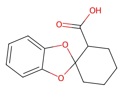 Spiro(cyclohexane-1,2'-benzodioxole)-2-carboxylic acid structure