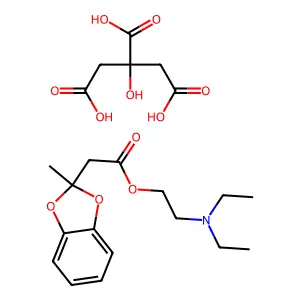 1,3-Benzodioxole-2-acetic acid, 2-methyl-, 2-diethylaminoethyl ester, citrate structure