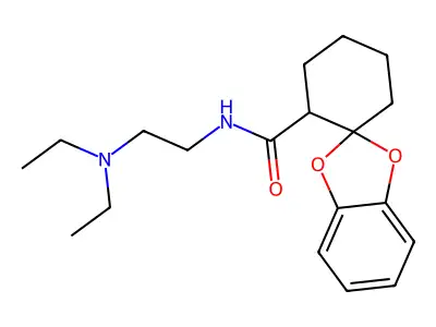 N-(2-(Diethylamino)ethyl)spiro(1,3-benzodioxole-2,1'-cyclohexane)-2'-carboxamide structure