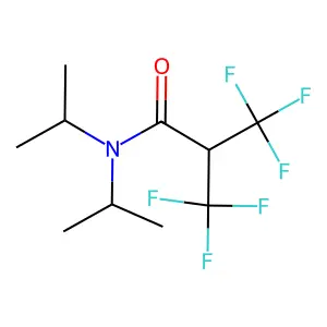 Propanamide, 3,3,3-trifluoro-N,N-bis(1-methylethyl)-2-(trifluoromethyl)- structure