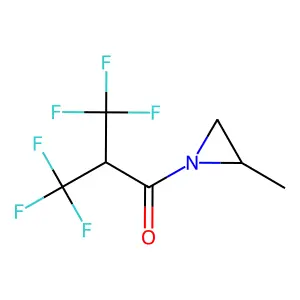 3,3,3-Trifluoro-1-(2-methylaziridin-1-yl)-2-(trifluoromethyl)propan-1-one structure