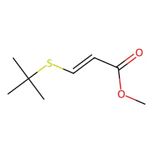 3-[(1,1-Dimethylethyl)thio]propenoic acid methyl ester structure
