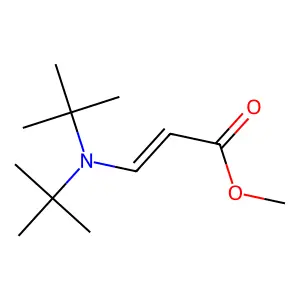 3-[Bis(1,1-dimethylethyl)amino]propenoic acid methyl ester structure