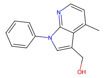 1H-Pyrrolo(2,3-b)pyridine-3-methanol, 4-methyl-1-phenyl- structure