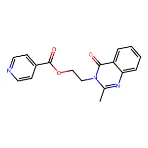 Isonicotinic acid, 2-(2-methyl-4-oxo-3,4-dihydro-3-quinazolinyl)ethyl ester structure