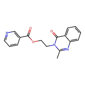 Nicotinic acid, 2-(2-methyl-4-oxo-3,4-dihydro-3-quinazolinyl)ethyl ester structure