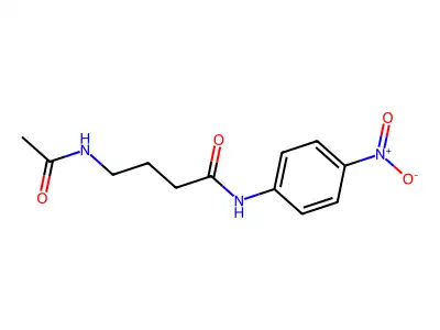 4-acetamido-N-(4-nitrophenyl)butanamide structure