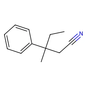 Hydrocinnamonitrile, beta-ethyl-beta-methyl- structure