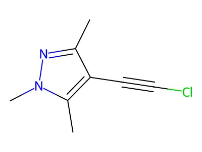 4-(2-Chloroethynyl)-1,3,5-trimethylpyrazole structure
