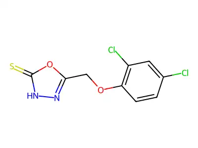 5-[(2,4-Dichlorophenoxy)methyl]-1,3,4-oxadiazole-2-thiol structure