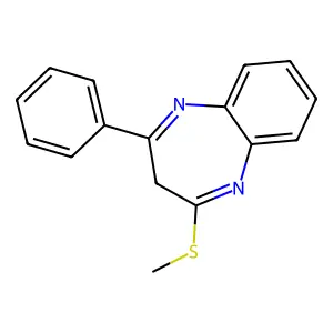 4-methylsulfanyl-2-phenyl-3H-1,5-benzodiazepine structure