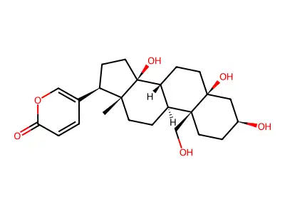 3,5,14,19-Tetrahydroxybufa-20,22-dienolide structure